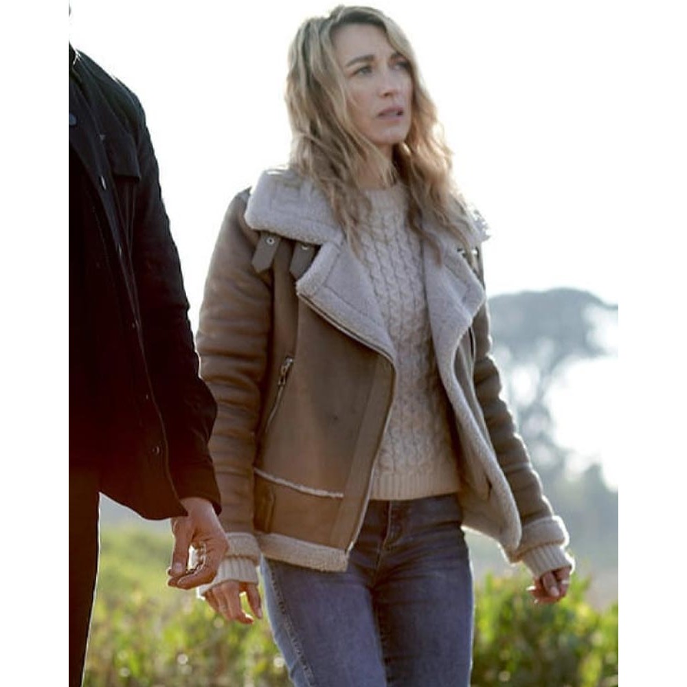 La Brea Eve Harris Suede Shearling Jacket
